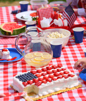 4th of July party food and snacks.
